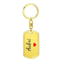 Load image into Gallery viewer, Aubri Keychain – Custom Name Keychain for Women
