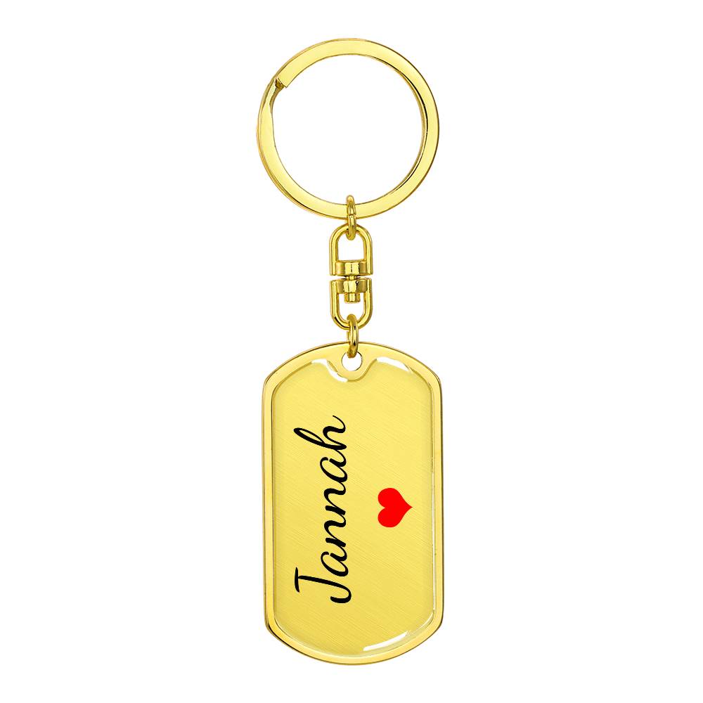 Jannah Keychain – Custom Name Keychain for Women