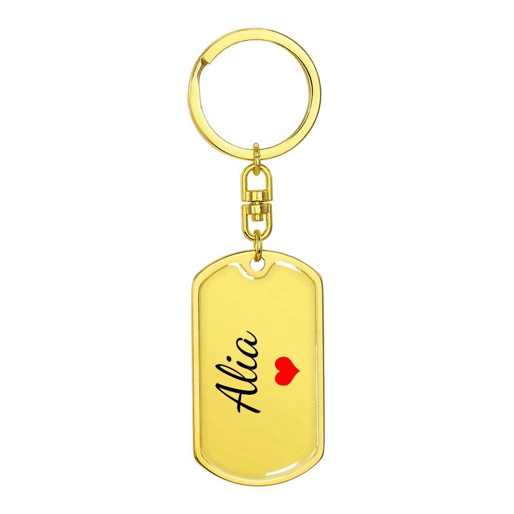 Alia Keychain – Custom Name Keychain for Women
