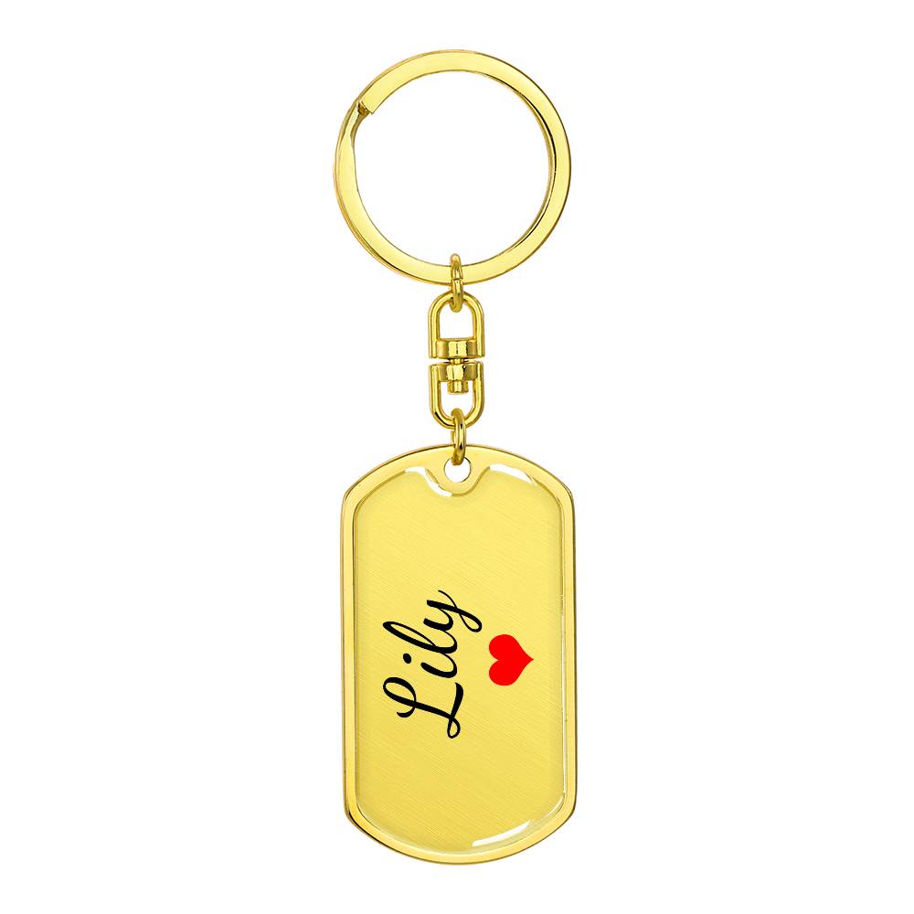 Lily Keychain – Custom Name Keychain for Women