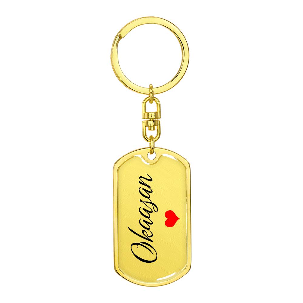 Okaasan Keychain, Japanese Mom Gift Personalized, Haha no Hi Mothers Day Keepsake