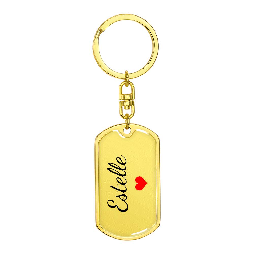 Estelle Keychain – Name Keychain for Women