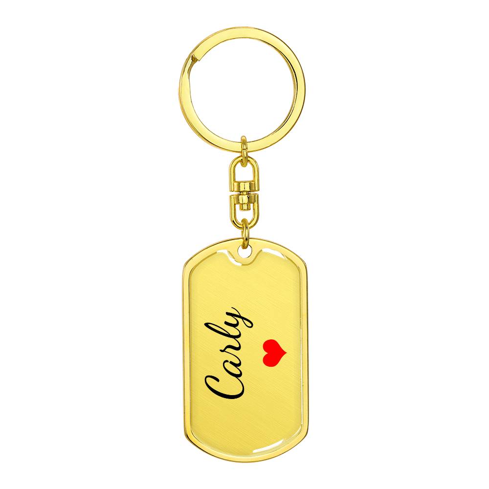 Carly Keychain – Custom Name Keychain for Women