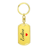 Load image into Gallery viewer, Eveline Keychain – Name Keychain for Women

