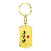 Load image into Gallery viewer, Mellisa Keychain – Name Keychain for Women
