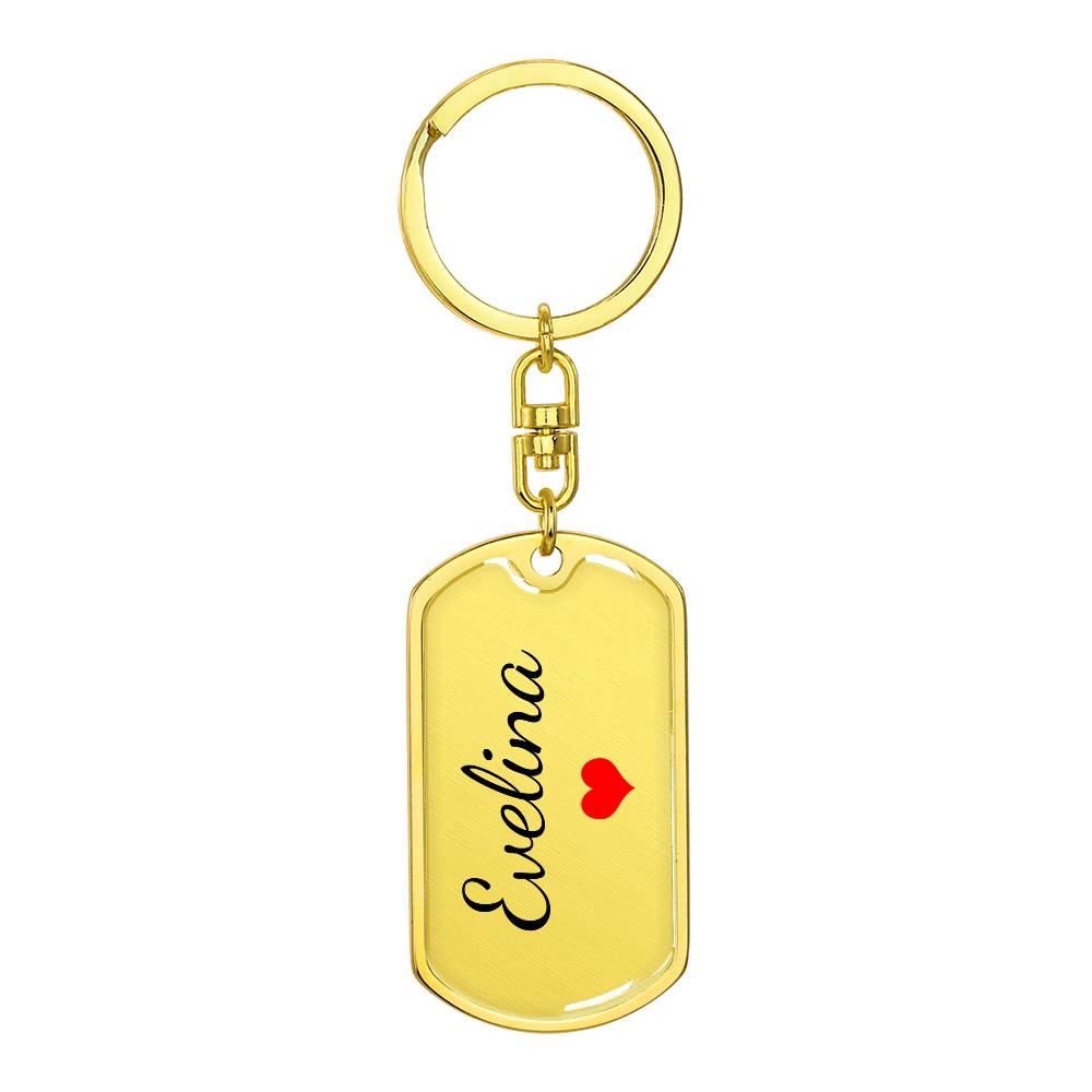 Evelina Keychain – Name Keychain for Women