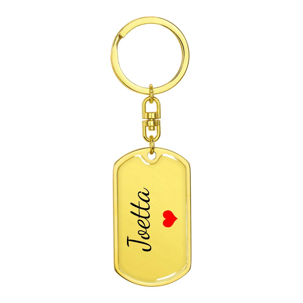 Joetta Keychain – Custom Name Keychain for Women