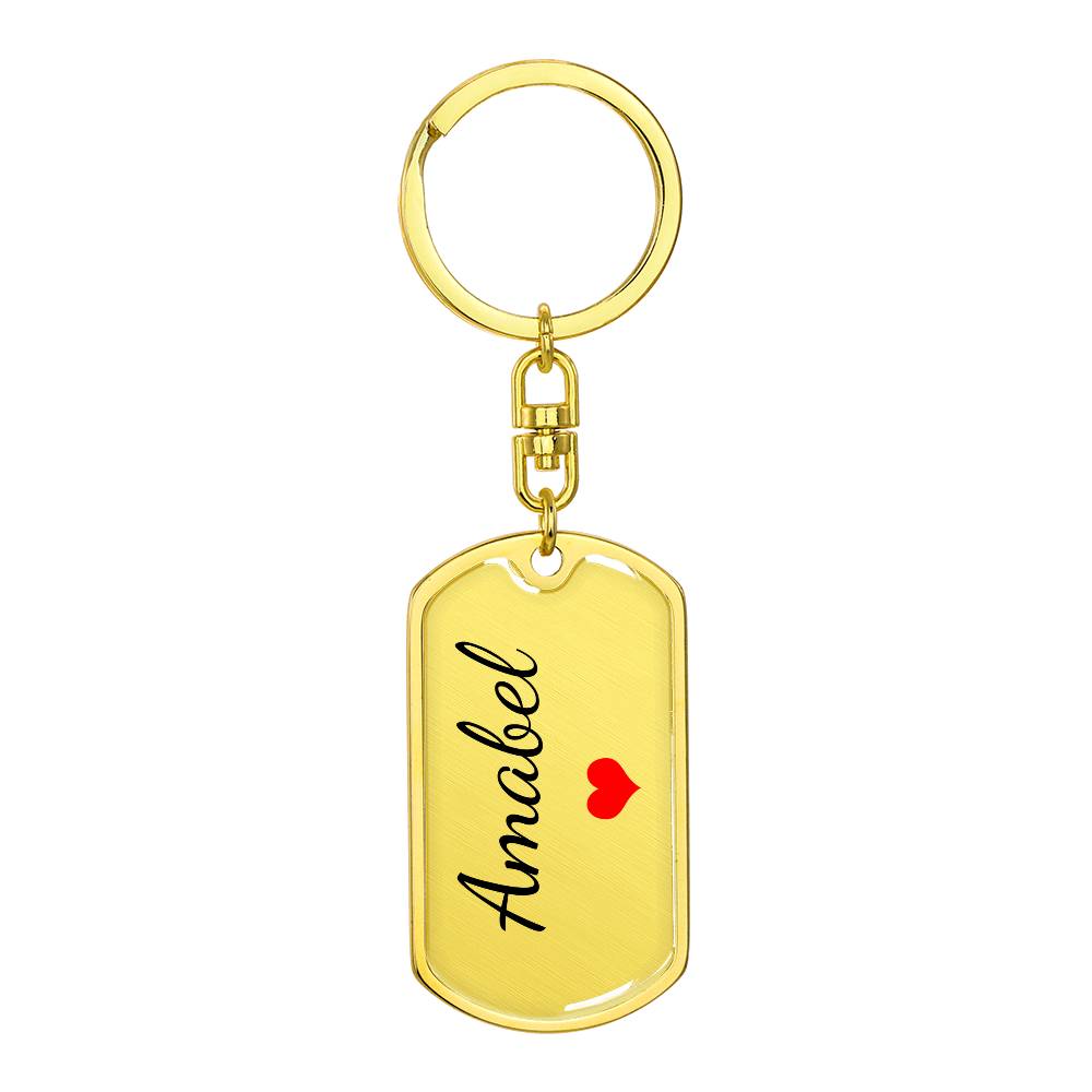 Amabel Keychain – Custom Name Keychain for Women