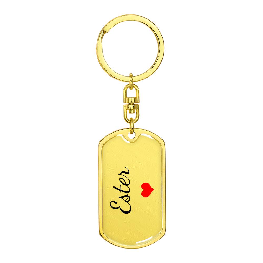 Ester Keychain – Custom Name Keychain for Women