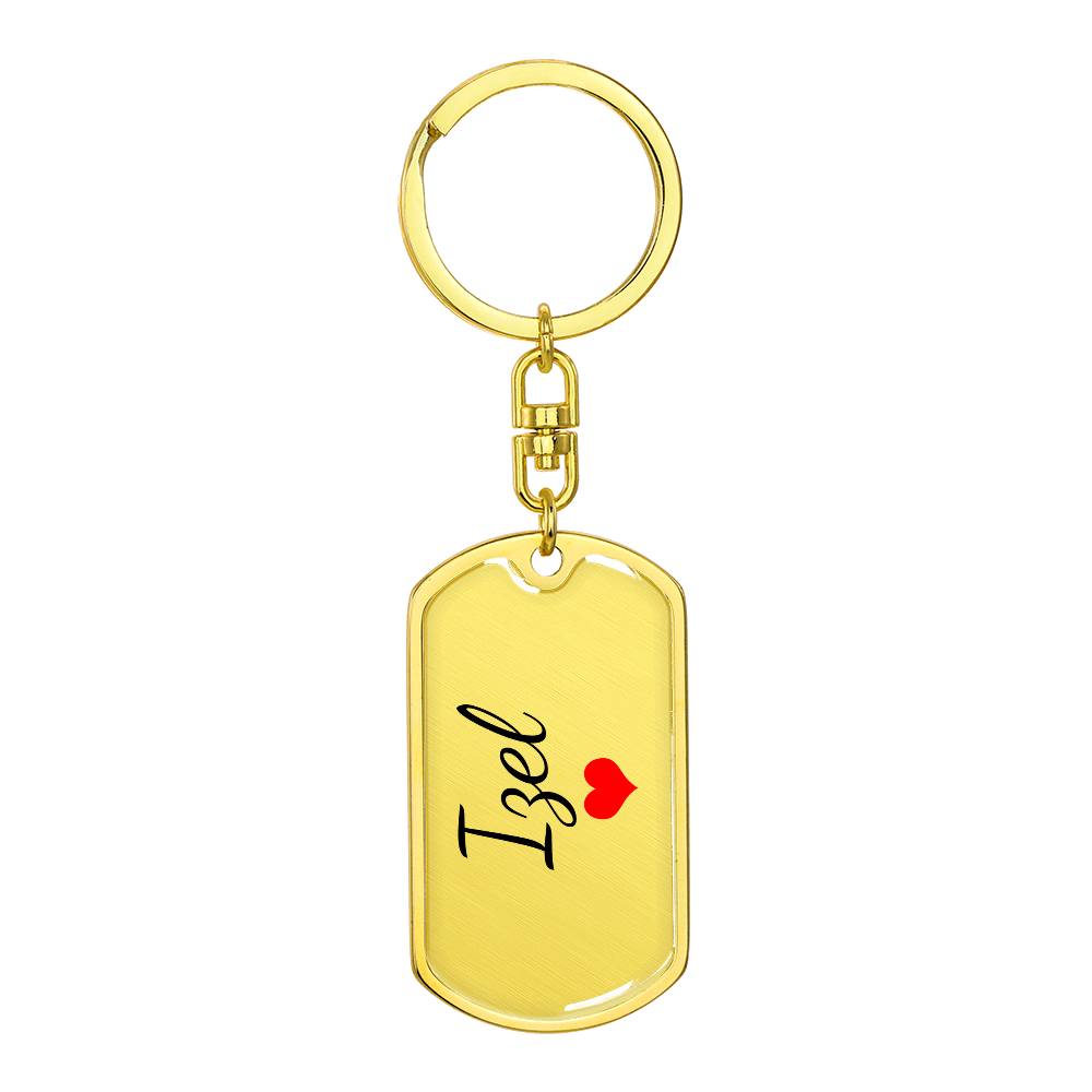 Izel Keychain – Custom Name Keychain for Women