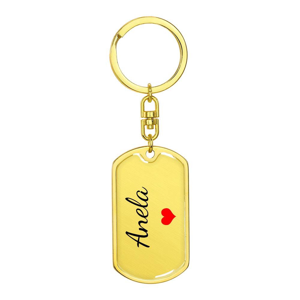 Anela Keychain – Custom Name Keychain for Women