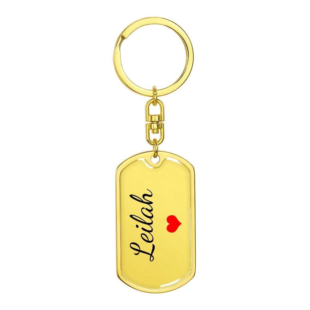Leilah Keychain – Custom Name Keychain for Women
