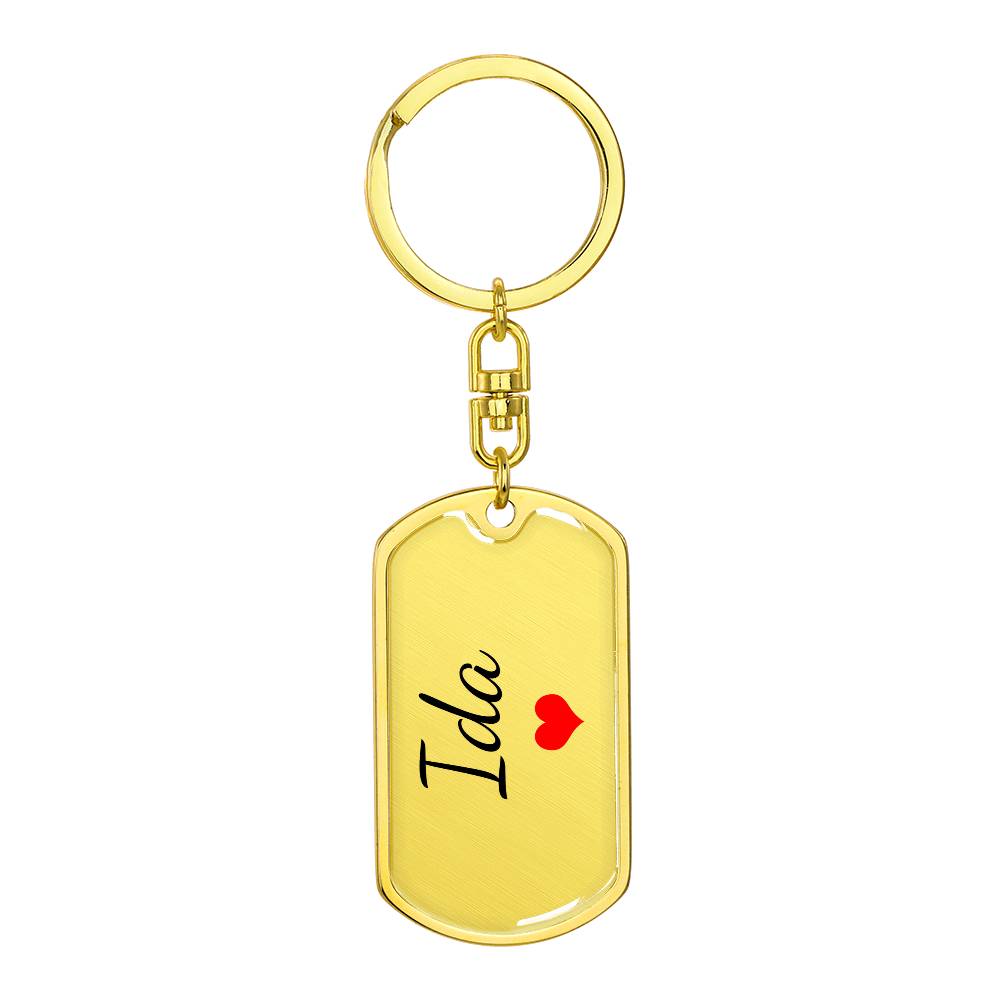 Ida Keychain – Custom Name Keychain for Women