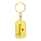 January Keychain – Name Keychain for Women