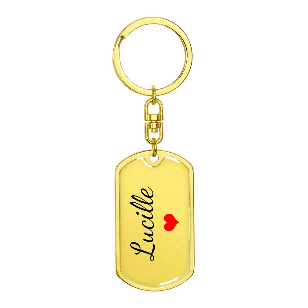 Lucille Keychain – Name Keychain for Women