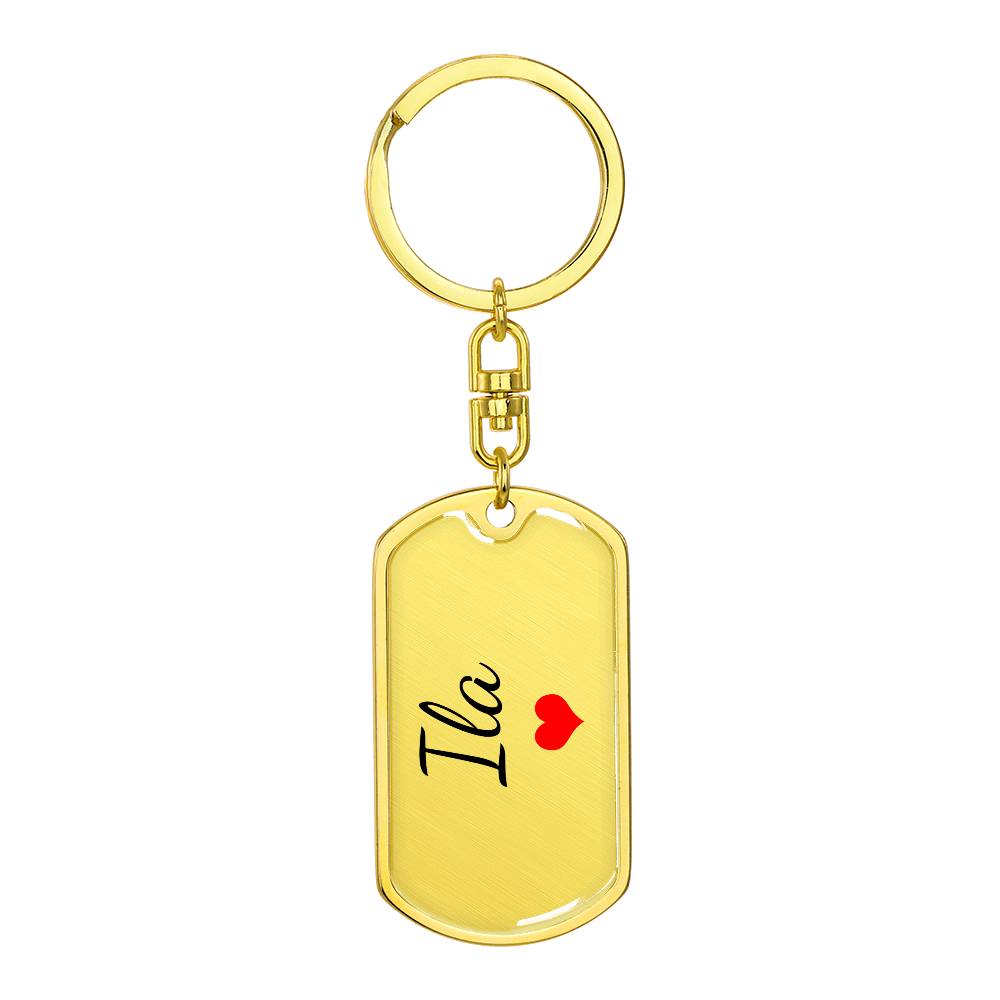 Ila Keychain – Custom Name Keychain for Women