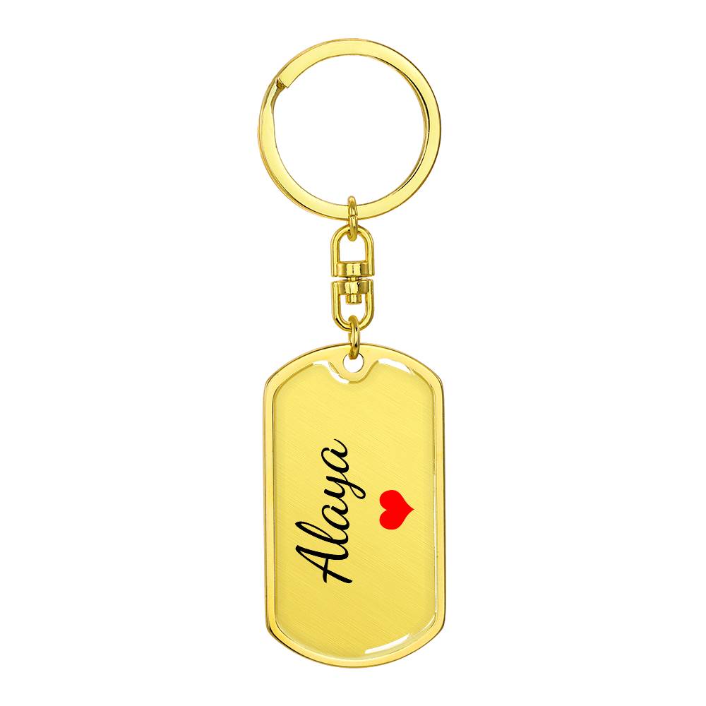 Alaya Keychain – Custom Name Keychain for Women