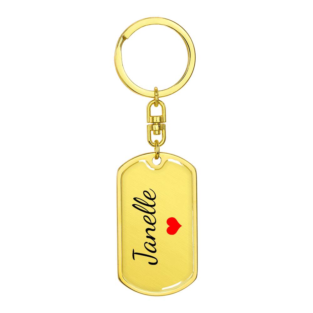 Janelle Keychain – Name Keychain for Women