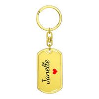 Load image into Gallery viewer, Janelle Keychain – Name Keychain for Women
