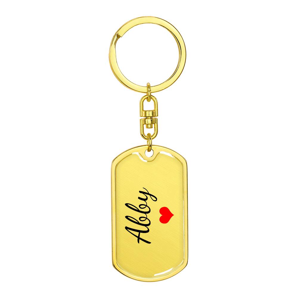 Abby Keychain – Custom Name Keychain for Women