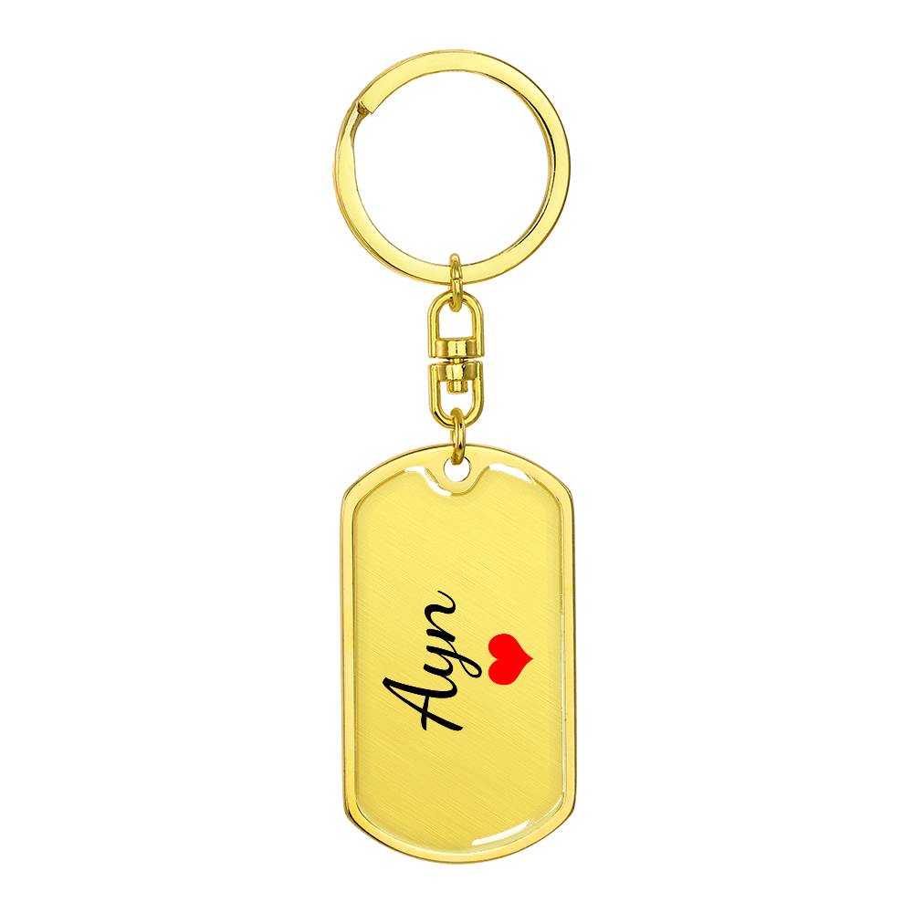 Ayn Keychain – Custom Name Keychain for Women