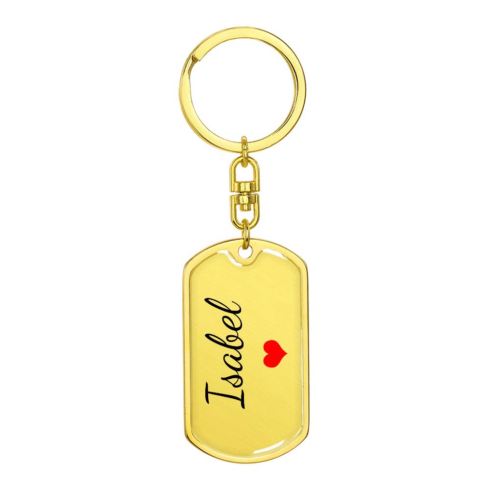 Isabel Keychain – Custom Name Keychain for Women