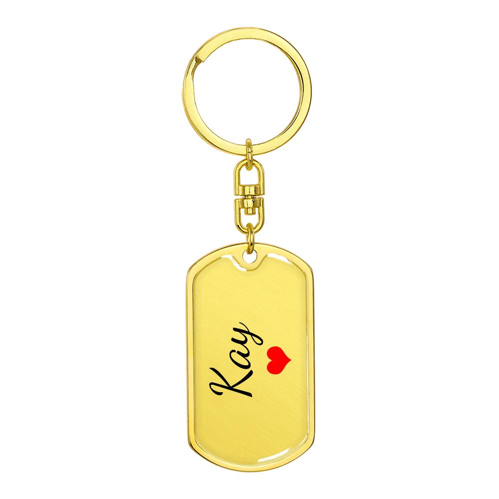 Kay Keychain – Custom Name Keychain for Women