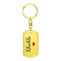 Load image into Gallery viewer, Khalila Keychain – Name Keychain for Women
