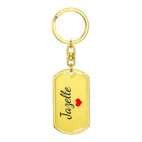 Load image into Gallery viewer, Jazelle Keychain – Name Keychain for Women
