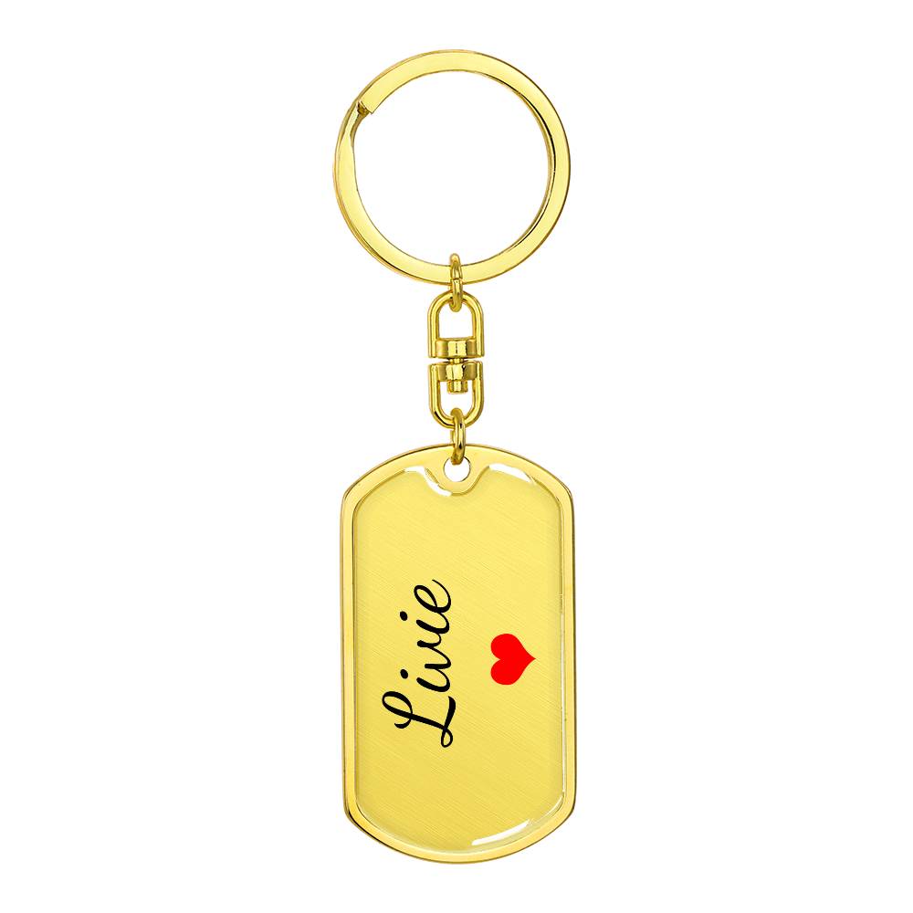 Livie Keychain – Custom Name Keychain for Women