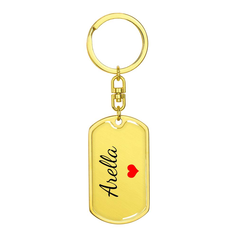 Arella Keychain – Custom Name Keychain for Women