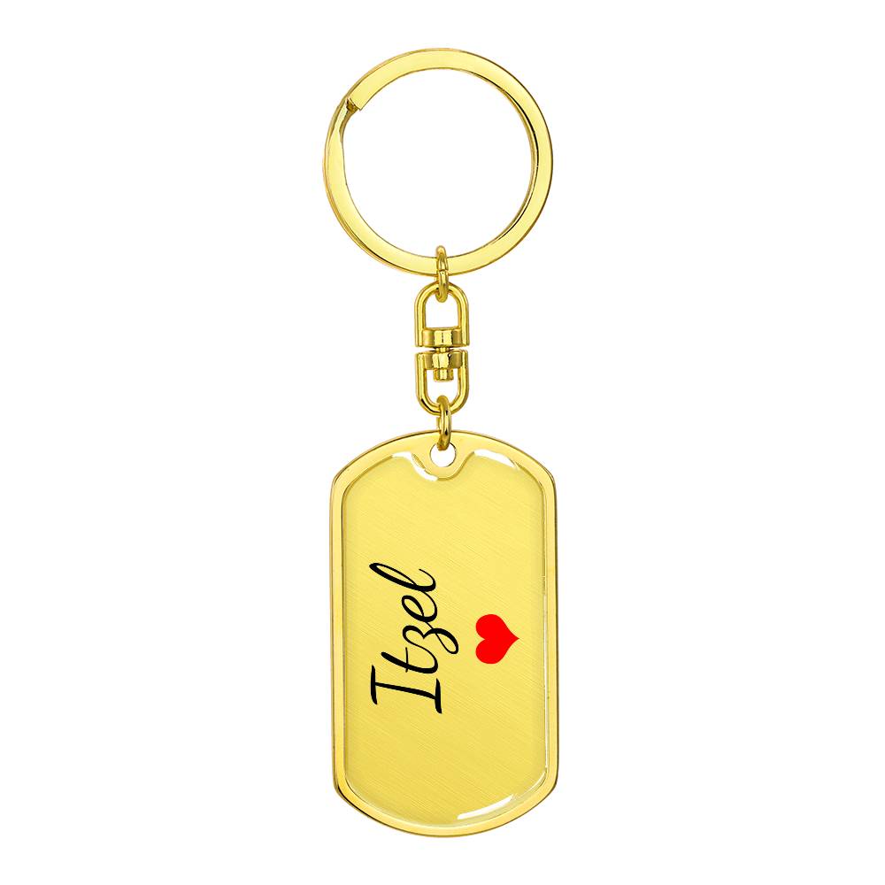 Itzel Keychain – Custom Name Keychain for Women