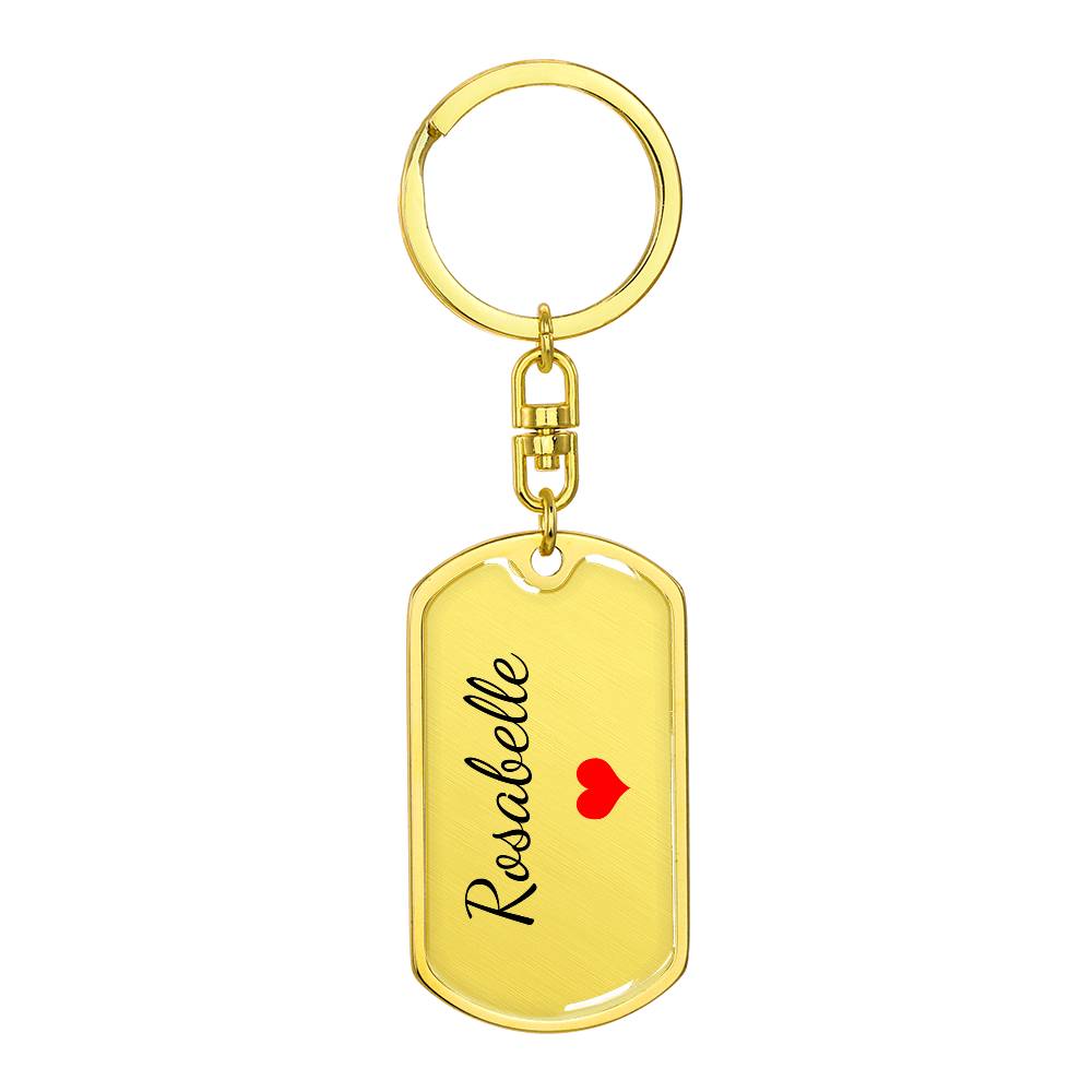 Rosabelle Keychain – Name Keychain Gift