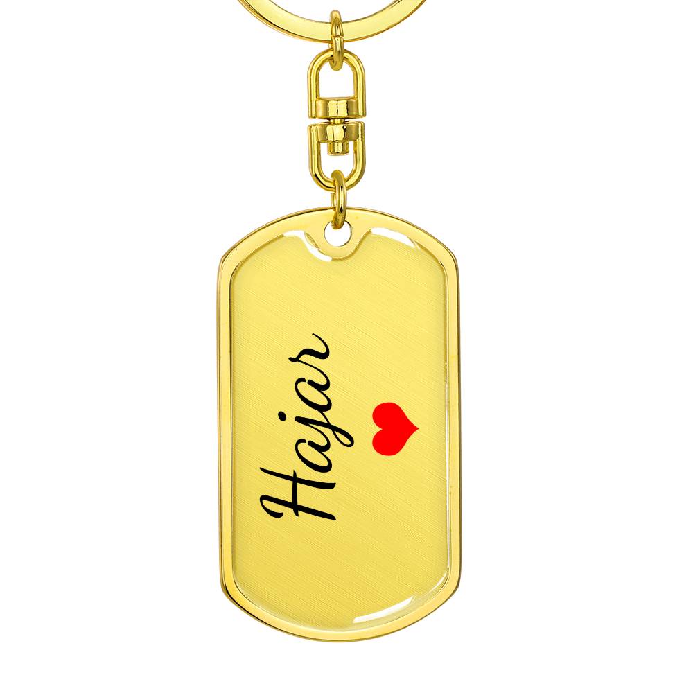 Hajar Keychain – Custom Name Keychain for Women
