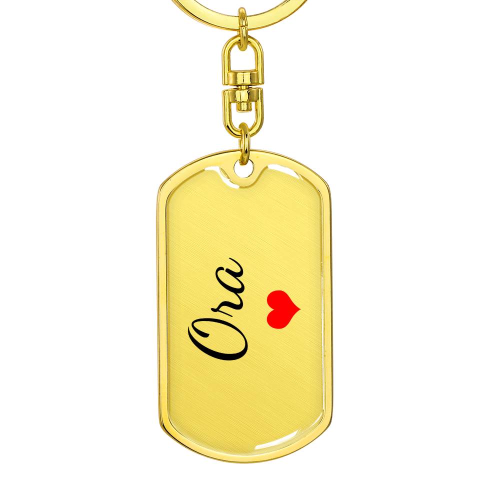 Ora Keychain – Custom Name Keychain for Women