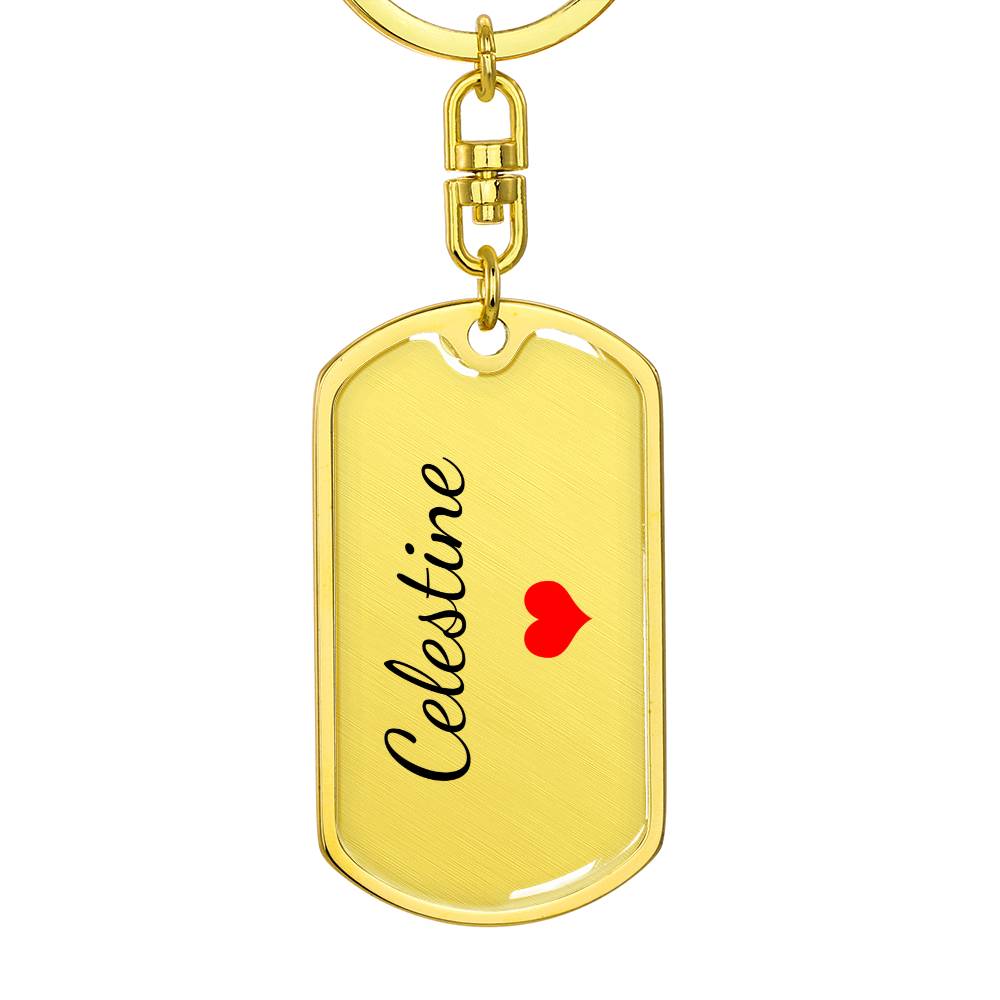 Celestine Keychain – Name Keychain Gift
