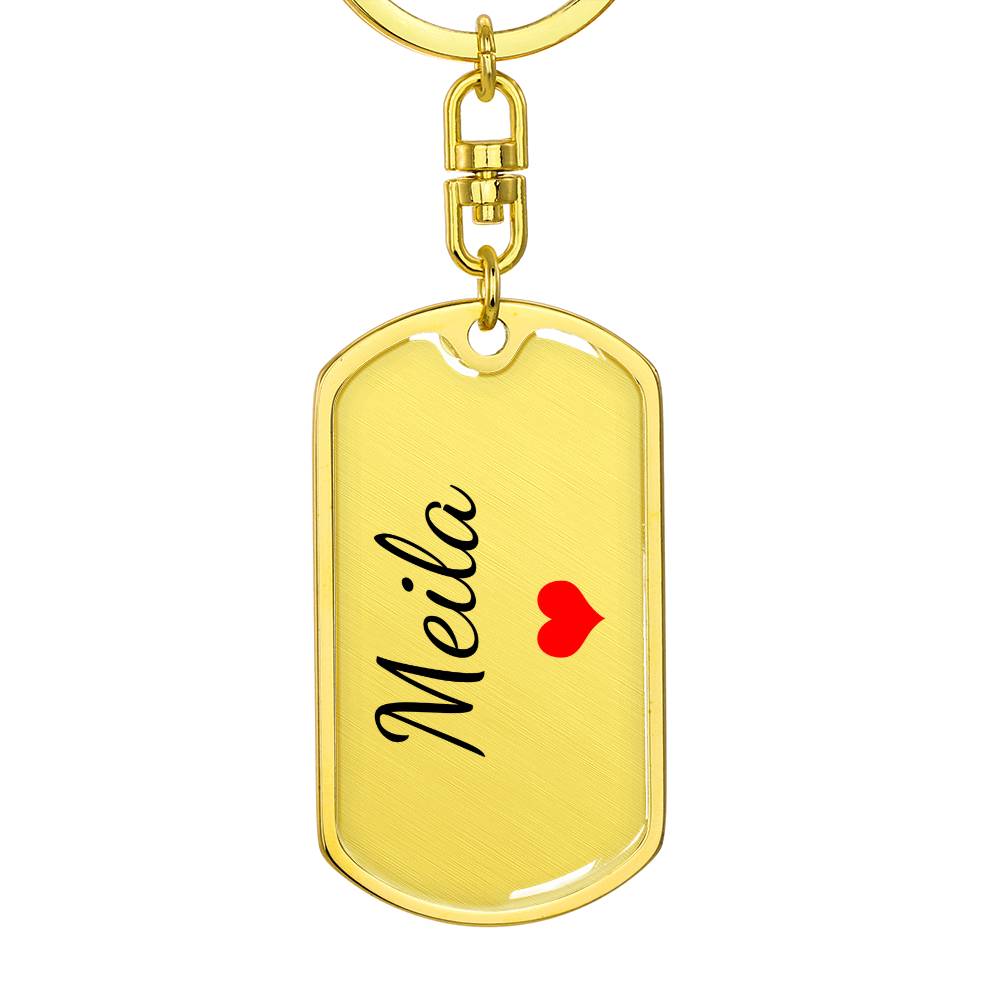 Meila Keychain – Custom Name Keychain for Women