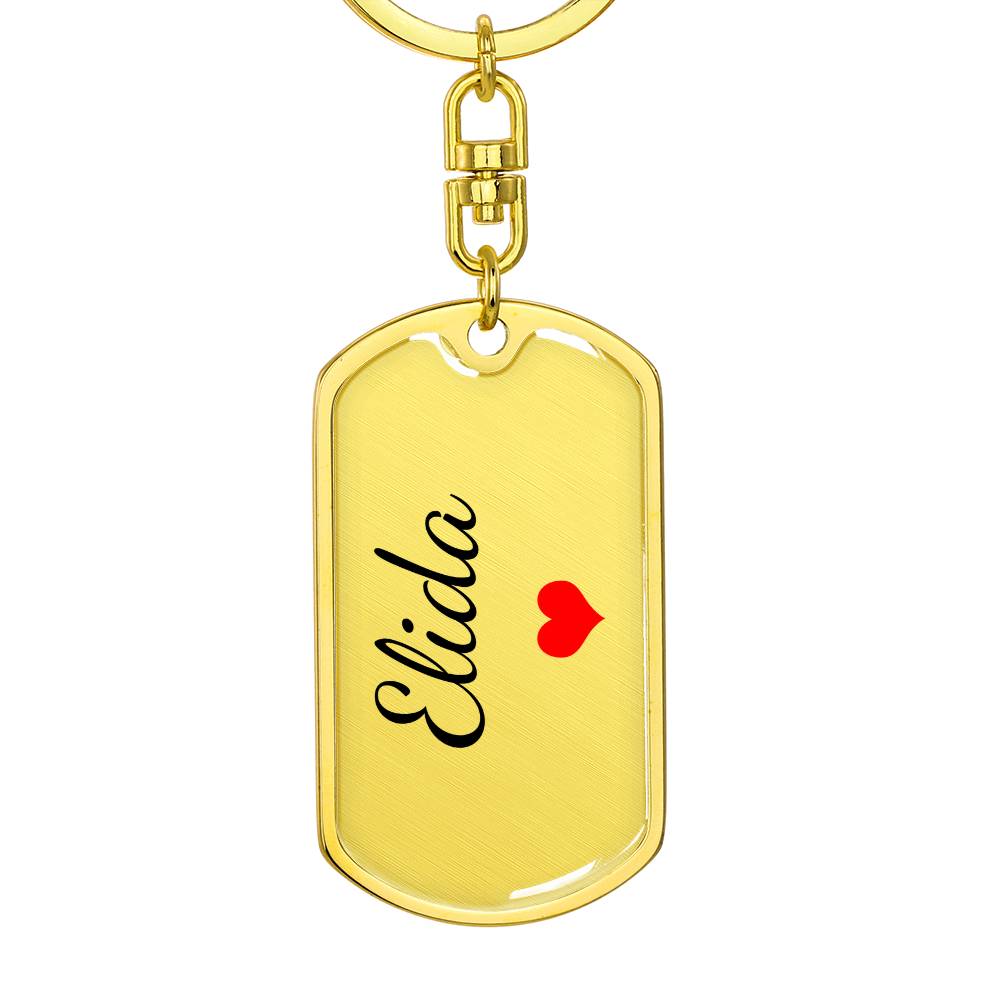 Elida Keychain – Custom Name Keychain for Women