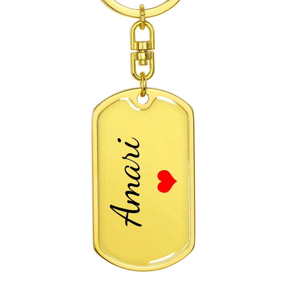 Amari Keychain – Custom Name Keychain for Women