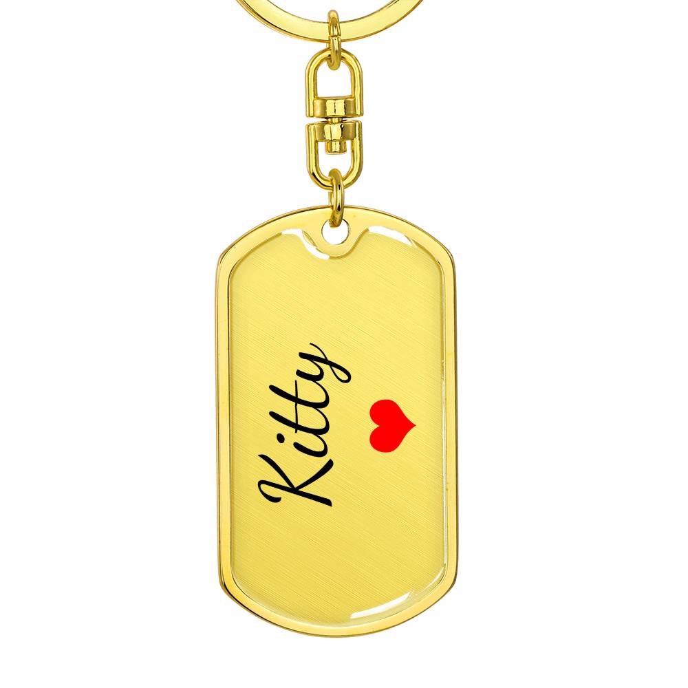 Kitty Keychain – Custom Name Keychain for Women