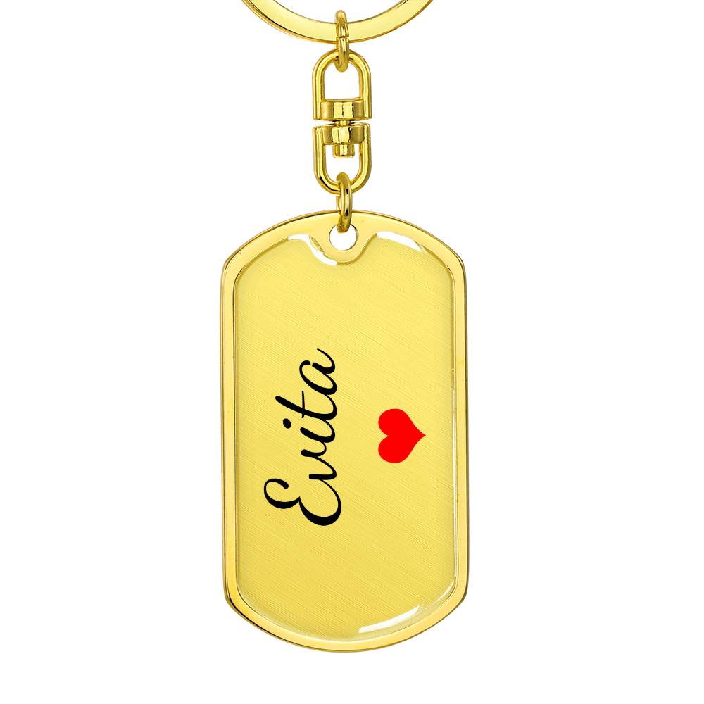 Evita Keychain – Custom Name Keychain for Women