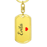 Load image into Gallery viewer, Evita Keychain – Custom Name Keychain for Women
