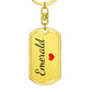 Emerald Keychain – Name Keychain for Women