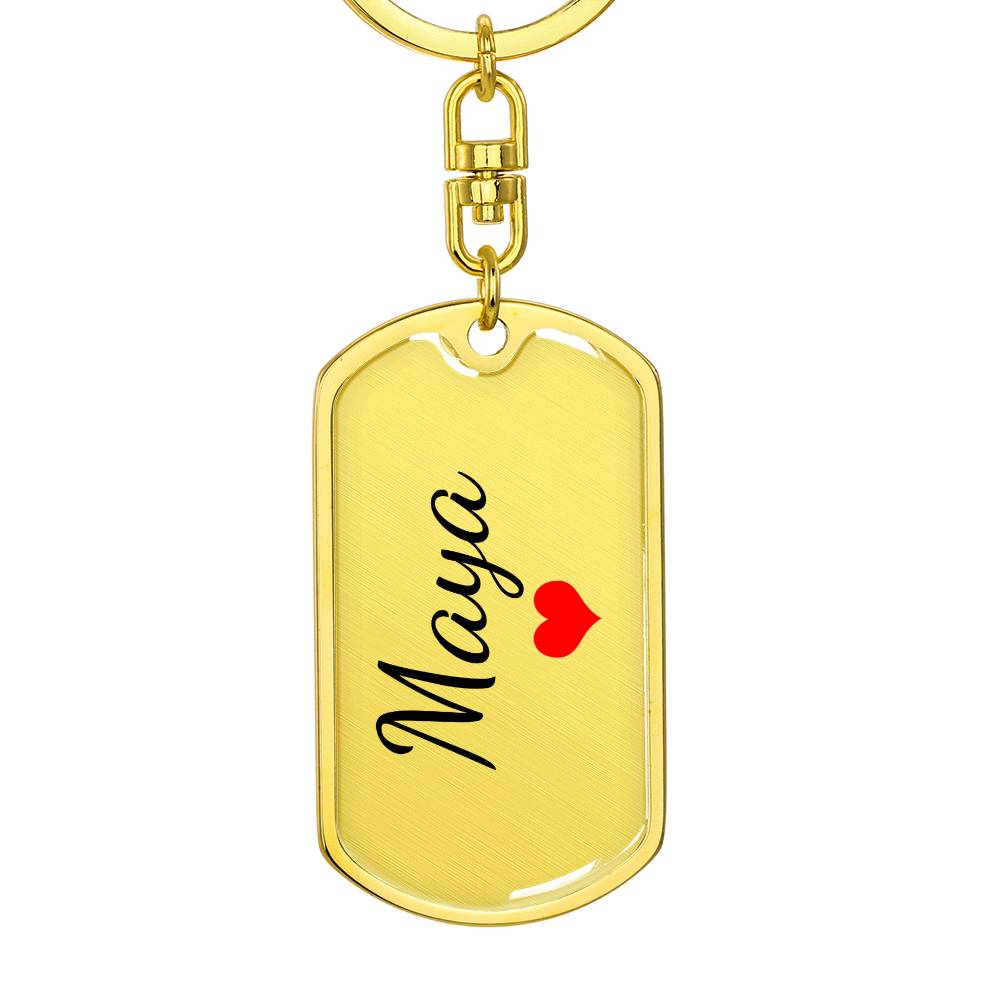 Maya Keychain – Custom Name Keychain for Women