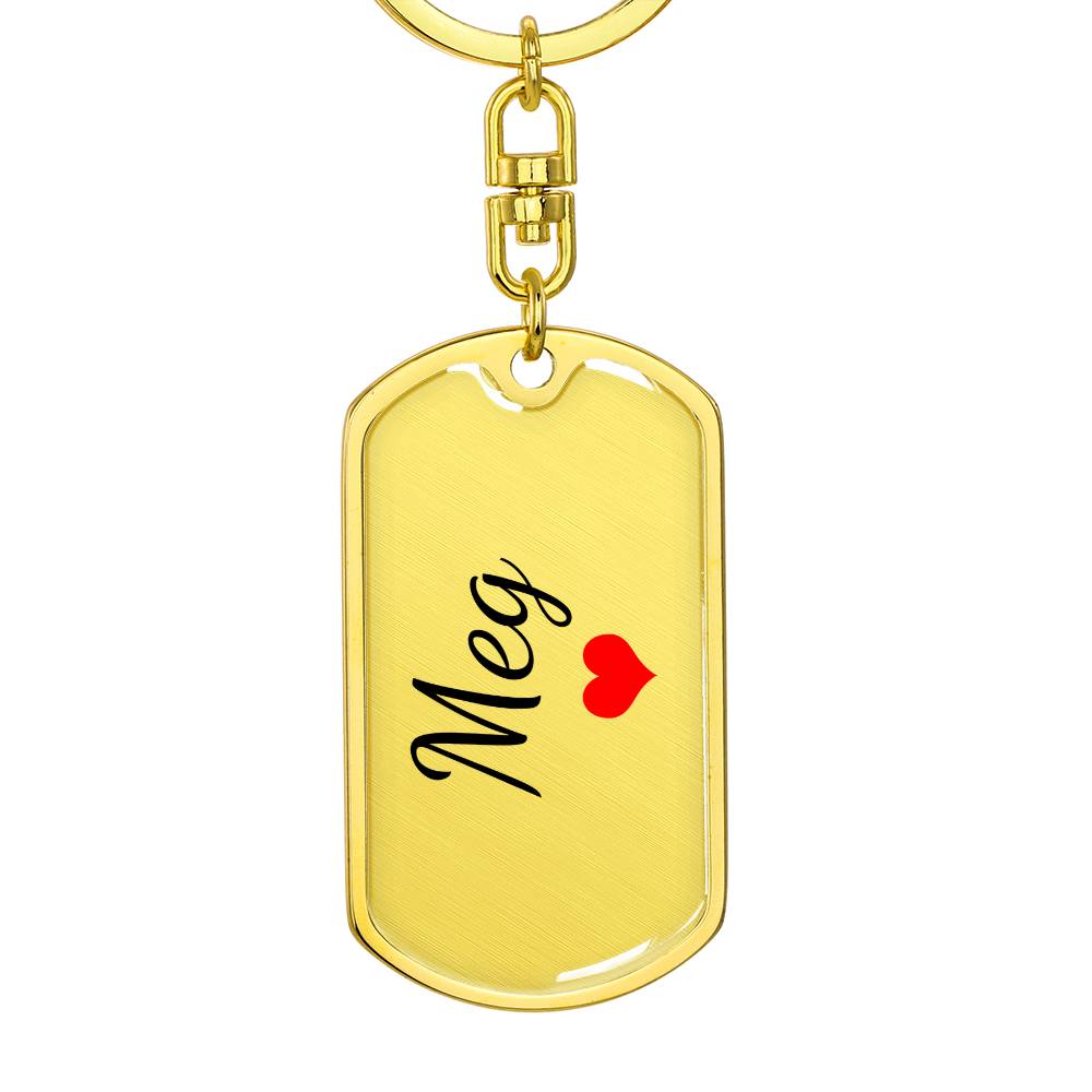Meg Keychain – Custom Name Keychain for Women