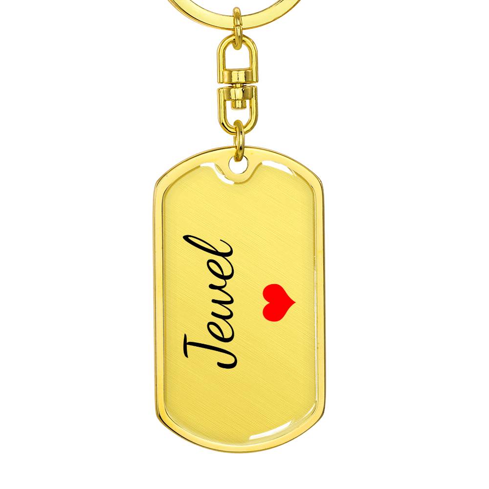 Jewel Keychain – Custom Name Keychain for Women