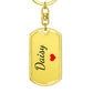 Daisy Keychain – Custom Name Keychain for Women