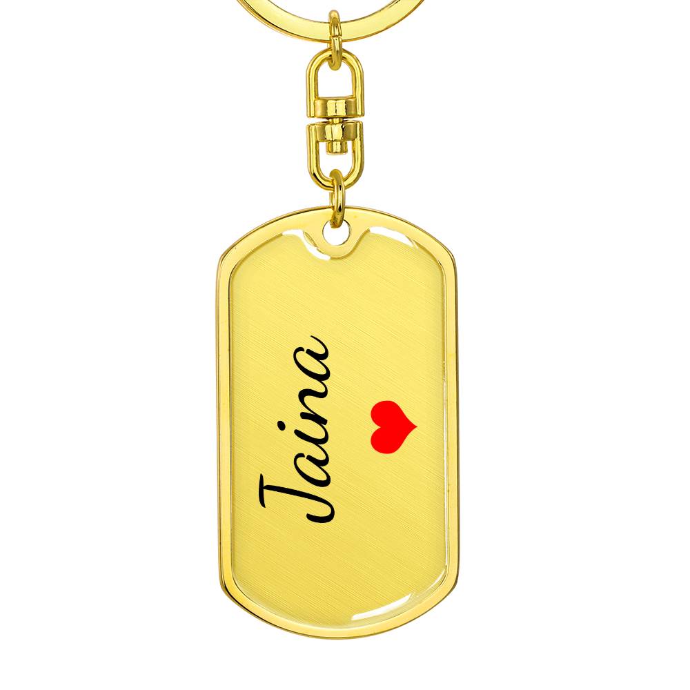 Jaina Keychain – Custom Name Keychain for Women