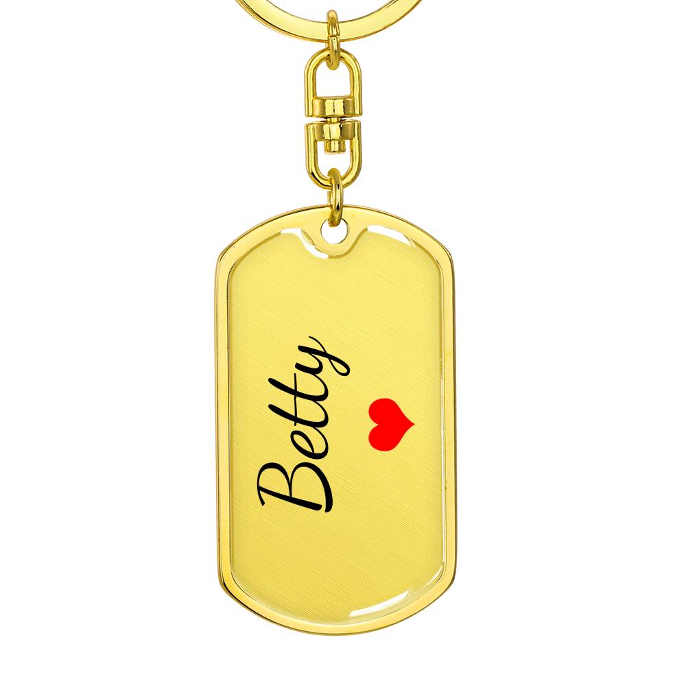 Betty Keychain – Custom Name Keychain for Women