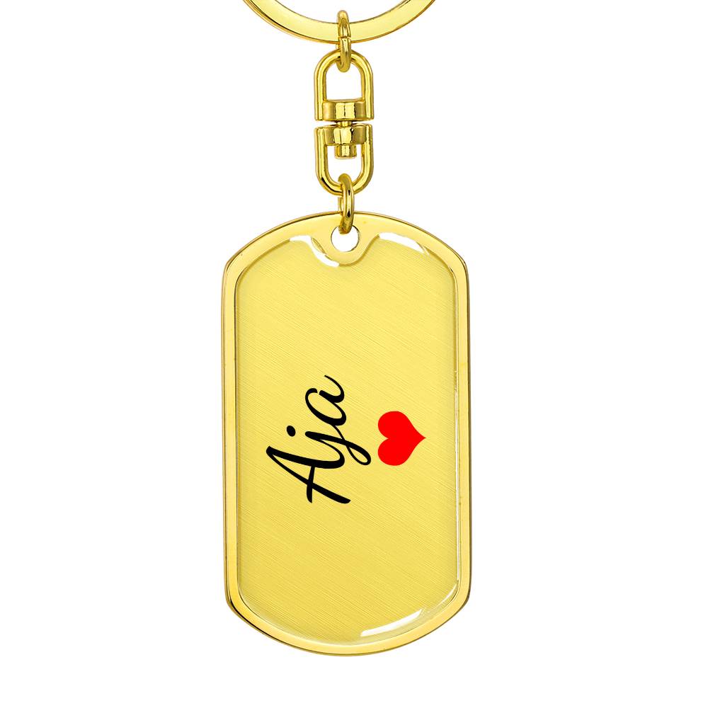 Aja Keychain – Custom Name Keychain for Women